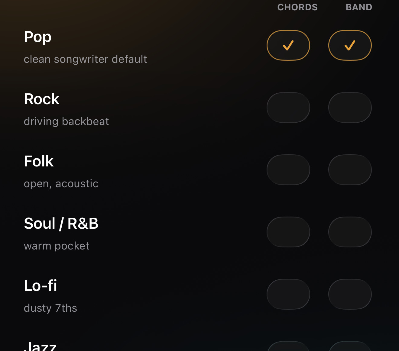 The genres page for this take.